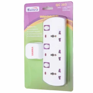 Samra Multiple Socket Outlet Extension- White
