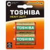Toshiba Heavy Duty C R14 1.5V, Carbon Zinc Battery, Pack of 2 pcs