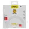Texos High Quality USB Cable Fast Charger iPhone Cable 3 Meter- White and Golden