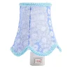 Plug in Mini Night Light Lamp, Table Lamp Multi Flower Design Bedside Lamp- Blue
