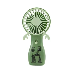 Mini Handheld Fan USB Rechargeable Mini fan Outdoor Travel Fan- Green