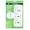Terminator Universal Socket Multiway Plugin Adapter 2 way and 2 USB