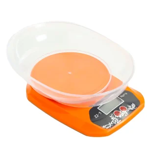 Electronic Kitchen Scale, Multipurpose Weight Scale, Orange, Food Weighing Kitchen Scale, Capacity 7Kg