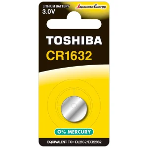 Toshiba Lithium Coin Cell Battery 3V CR1632 Cell- 1pc