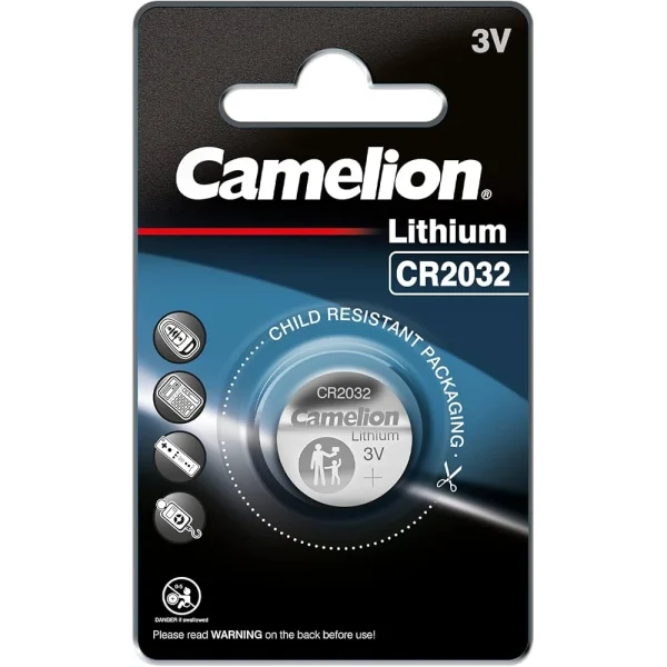 Camelion CR2032 Lithium-Ion Button Cell Battery 3V- Single pc