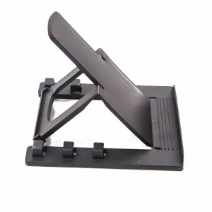 Adjustable Phone Stand for Desk, Foldable Tablet Stand Holder- Black