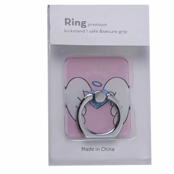 Clear Ring Holder Finger Stand, Rotation Universal Luxury Crystal Metal Kickstand