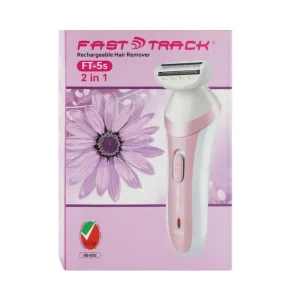 Fast Track 2 in 1 Rechargeable Hair Remover Kit- Pink