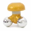 Mushroom Hand Held Massager Battery Operated Rechargeable Yellow Color