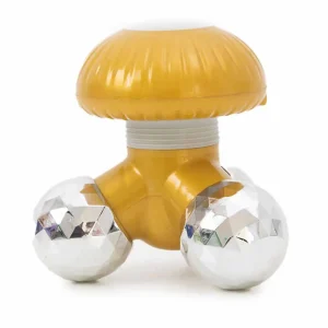 Mushroom Hand Held Massager Battery Operated Rechargeable Yellow Color