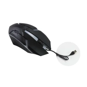 Wired Optical Mouse Gaming Mouse 1200DPI USB Gaming Mouse Ergonomic Mouse- Black