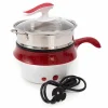 High-Quality Electrothermal Double Layer Multi-Function Cooker- Red and White
