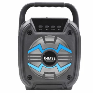 BT Speaker BT-6118 Super Bass Wireless Speaker Tube Shaped Speaker X-Bass 6.5inch- Blue