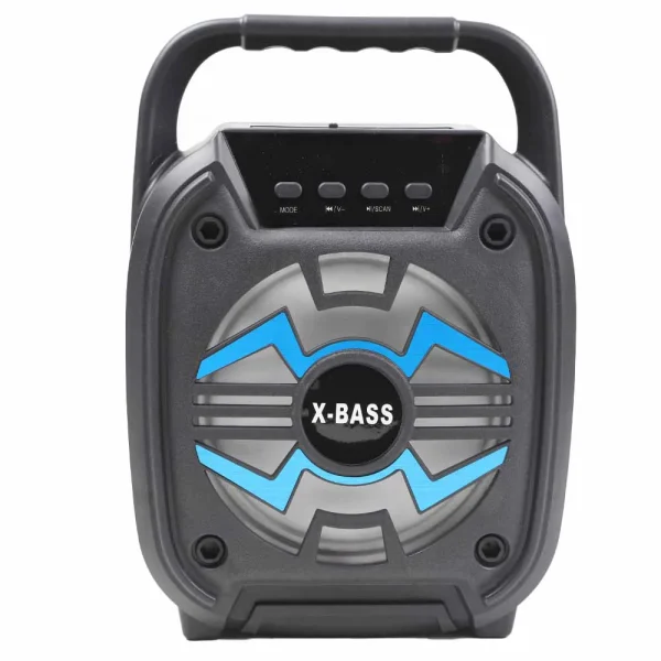 BT Speaker BT-6118 Super Bass Wireless Speaker Tube Shaped Speaker X-Bass 6.5inch- Blue