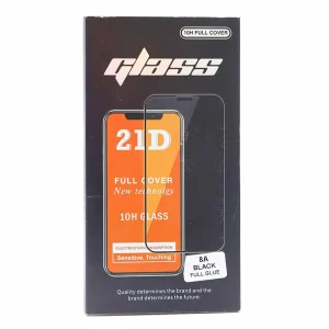 21D Full Cover 10H Hardness Tempered Glass, Shock Resistant, Anti Scratch, Screen Protector- 8A