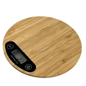 Electronics Bamboo Wood Surface Kitchen Grain Scales, Baking Digital Scale- Brown