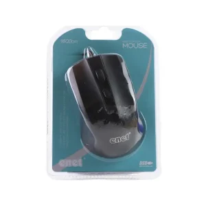 Enet Wired Optical Mouse, Mouse For Computer & Laptop, 1600 DPI - Black