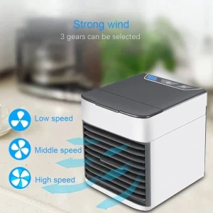 Portable Air Cooler With 3-in-1 USB Cord Multifunctional Air Conditioner 1500mAh Build In Battery