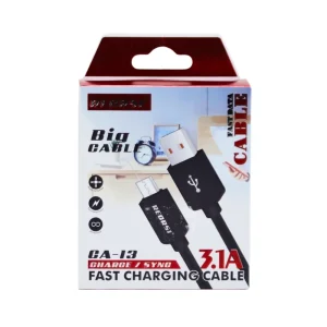 Recrsi Fast Data Cable Fast Charging and Data Transmission 3.1A Micro Plug- Black