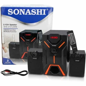 Sonashi 2.1 Ch Bluetooth Speaker with USB and Sd Card Slot Fm Radio Function SHS-2101USRB