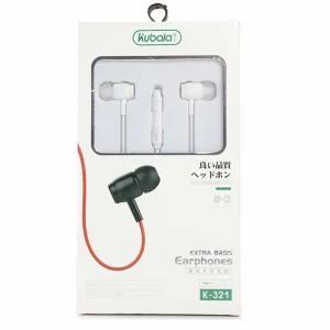 Kubala Extra Bass Earphone, HD Audio, Music & Travel Headphone, White- 3.55mm