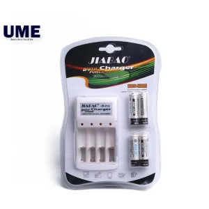 Jiabao Digital Power Charger Fits for AA/AAA Battery JB-212, 4pcs 600Mah AA Rechargeable Batteries