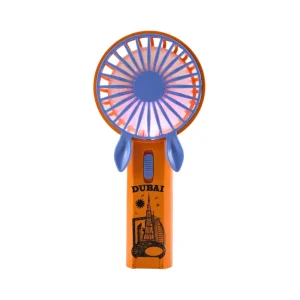 Mini Handheld Fan USB Rechargeable Mini fan Outdoor Travel Fan- Orange color