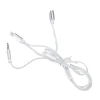 2 in 1 Lightning Aux Cable, Music Play and Charging- White
