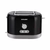 Sonashi 2 Slice Bread Toaster ST-209 - Countertop Toaster with Heating Control, Pilot Lamps, Detachable Crumb Tray- Black