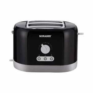 Sonashi 2 Slice Bread Toaster ST-209 - Countertop Toaster with Heating Control, Pilot Lamps, Detachable Crumb Tray- Black