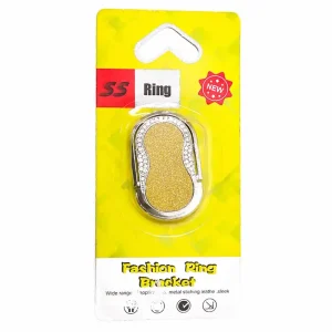 Fashion Ring Mobile Phone Sticky Bracket- Gold