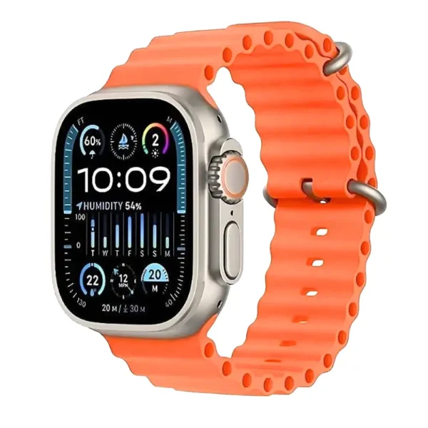 HK9 ULTRA 2-2024 Smart Watch 2.12 inch Display Bluetooth Temperature Monitoring Pedometer Call Reminder for Android iOS - Orange