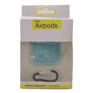 Micro Fiber Protective Case for Airpods- Blue and White