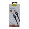 Texos Metal Cable Charging and Transmission Data Cable for Type-C, Black- 1000mm
