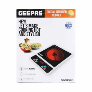 Geepas Digital Infrared Cooker With Touch Control and LED Display for Fast Cooking- GIC6101N