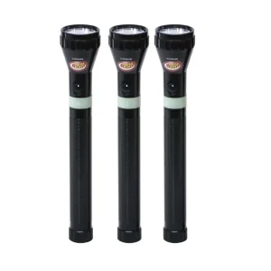 Olsenmark 3 in 1 Rechargeable Flash Light for Camping and Outdoor use- Black