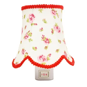 Plug in Mini Night Light Lamp, Table Lamp Design Multi Rose Bedside Lamp- Red
