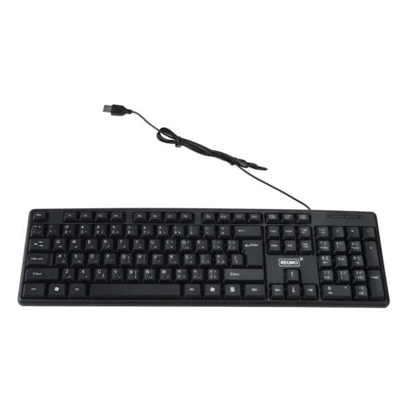 Recimo Standard Keyboard, Computer Keyboard With Comfortable Keys - Black