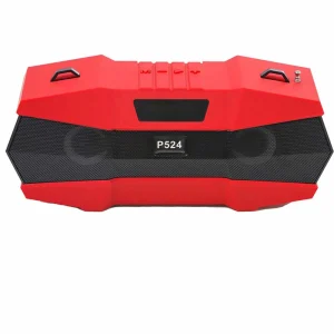 Portable Bluetooth Party Speaker with Shoulder Strap- Red