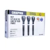 Geepas Rechargeable Led Flashlight Torch Light, Pack of 3, Black