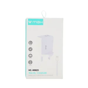 Wmax Travel Charger Fast Charge Cable with Micro Type- White