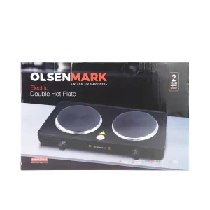 Olsenmark Electric Double Hot Plate Burner- Black