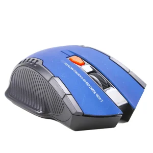 Comfortable Design 2.4Ghz Wireless Mouse with USB Receiver - Blue and Black