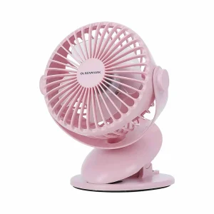 Olsenmark Rechargeable Fan with USB cable 6 Inch- Pink
