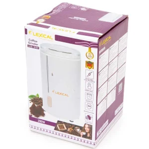 Lexical Electric Coffee Grinder with Stainless Steel Blades- White Color