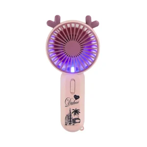 Mini Handheld Fan USB Rechargeable Mini fan Outdoor Travel Fan- Pink