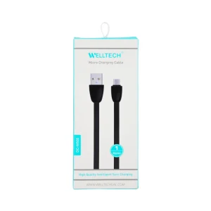 Welltech Micro Charging Cable with Fast Transmission Black Color- 1M