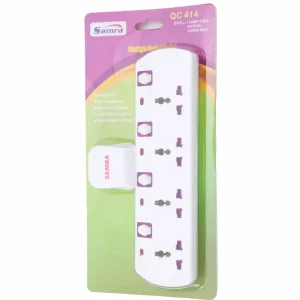 Samra Multiple Socket Outlet, 13Amp 250V, 50 or 60Hz 2500W Max Extension Board