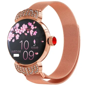 Smartberry Cross-Border Private Model S810 Smart Watch Blood Oxygen Sports Monitoring Women's Sports Bracelet- Golden Color