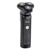 Geepas GSR57501 Rechargeable Mens Shaver With Three Rotary Head And Magnet Connection- Black